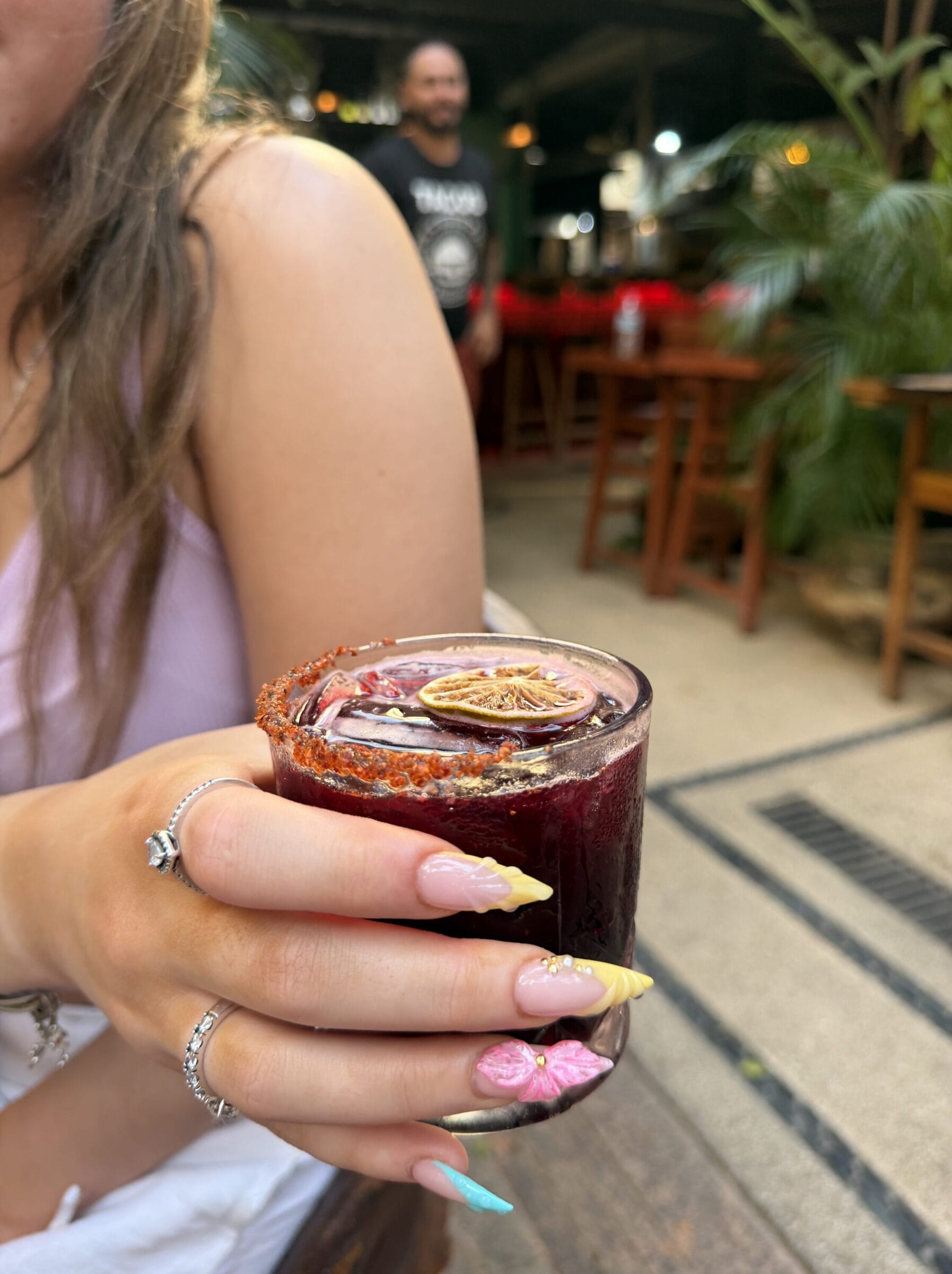 hand holding sangria