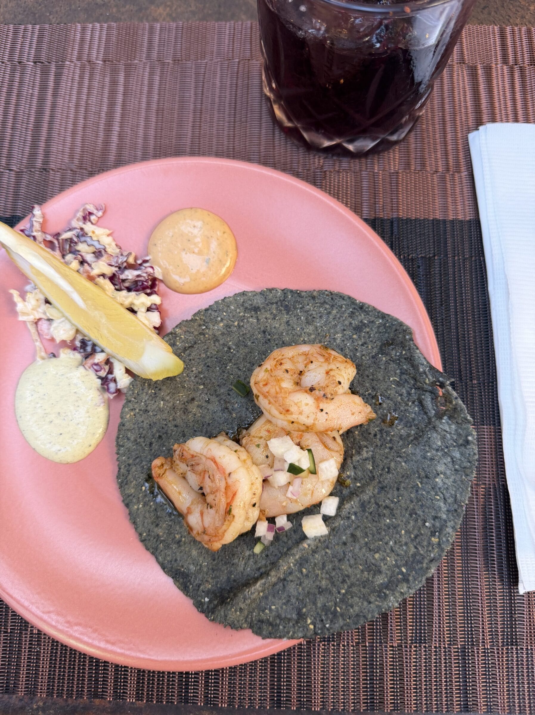 shrimp taco on a plate